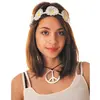Image de Headband / bandeau grosses Fleurs Hippie, adulte
