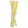 Image de Sachet de 10 pailles jaunes Ã  chevrons blancs