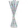 Image de Sachet de 10 Pailles Florales Shabby multicolores