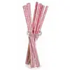 Image de Sachet de 10 Pailles roses Ã  Etoiles blanches