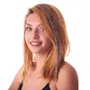 Image de MÃ¨che de cheveux Ã  clipser, lÃ©opard marron