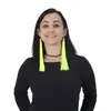 Image de Boucles d'oreilles Ã  frange jaune nÃ©on