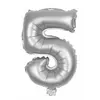 Image de Ballon mylar 100cm CHIFFRE 5, ARGENT