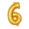 Image de Ballon mylar 100cm CHIFFRE 6, Or