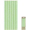 Image de Sachet de 10 pailles Vert Pastel Ã  chevrons blancs
