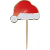 Image de Sachet de 10 pics Ã  cocktail Bonnets de NoÃ«l