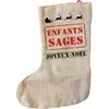 Image de Grande Chaussette de NoÃ«l en lin 56 cm