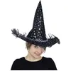 Image de Chapeau de sorciÃ¨re Ã©toiles irisÃ©es luxe adulte