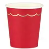 Image de Sachet de 8 gobelets festonnÃ©s Rouge et Or