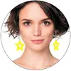 Image de Boucles d'oreilles Star nÃ©on jaune