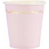 Image de Sachet de 8 gobelets festonnÃ©s rose pastel