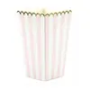 Image de Sachet de 8 BoÃ®tes Ã  pop-corn rose et blanc Ã  liseret dorÃ©