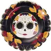 Image de Paquet de 8 Assiettes Dia de Los Muertos en carton 23cm