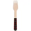 Image de Sachet de 8 fourchettes en bois tartan