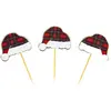 Image de Sachet de 10 pics Ã  cocktail bonnet Tartan