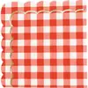 Image de Sachet de 16 Serviettepapier festonnÃ©evichy rouge et blanc