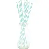 Image de Sachet de 10 pailles rayÃ©es blanc et vert menthe