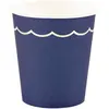 Image de Sachet de 8 gobelets bleu marine et or