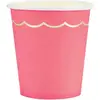 Image de Sachet de 8 gobelets festonnÃ©s rose nÃ©on