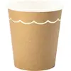 Image de Sachet de 8 gobelets carton Kraft et Or 20 cl