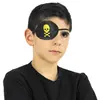 Image de Cache-oeil pirate tissu satinÃ© noir/or, enfant
