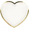 Image de Sachet de 8 assiettes Coeur blanches