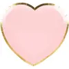 Image de Sachet de 8 assiettes Coeur rose pastel