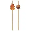 Image de Lot de 10 Pailles carton Automne woodland