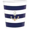 Image de Sachet de 8 Gobelets bleu et blanc MARIN