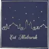 Image de Lot de 16 Serviettes Eid Mubarak, bleu