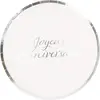 Image de Sachet de 8 Assiettes Joyeux Anniversaire, blanc et argent