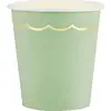 Image de Sachet de 8 Gobelets, vert sauge et or