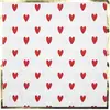 Image de Sachet de 16 Serviettes blanches Ã  coeurs rouges et bords dorÃ©s