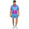 Image de DÃ©guisement Ensemble Sport 80's avec Short, Rose/Bleu