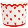 Image de Lot de 8 Pots festonnÃ©s 6x7cm Ã  coeurs rouges