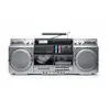 Image de Muse M-380 GBS Boombox portable stéréo CD cassette Bluetooth USB Micro SD Argent - Neuf