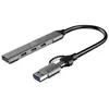 Image de MOBILITY LAB Hub USB-C ultra fin métal 3 ports USB-C + 1 port USB-A 3.0 Plug & Play Gris-Noir - Neuf
