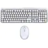 Image de Clavier et souris sans fil, design ergonomique   2,4 GHz   Capteur optique   Noir