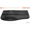 Image de Clavier sans fil - Ergonomique - K30W - AZERTY - Multi-connexions - Noir - Neuf