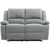 Image de Loungitude   Canapé Relax 2 Places En Tissu Gris Clair   Mécanisme De Relaxation Manuel   Inclinaison Jusqu'à 170°   Garnissage En Mousse Haute Résilience