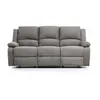 Image de Loungitude   Canapé De Relaxation Électrique 3 Places Microfibre   Inclinaison Jusqu'à 170°   Repose-pieds Synchronisé   Confort Optimal