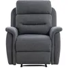 Image de Usinestreet - Fauteuil De Relaxation 1 Place En Tissu Gris Léon - Gris Foncé
