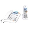 Image de Alcatel XL785 Voice Combo Téléphone sans fil DECT et filaire Blanc - Pack duo combinant combiné sans fil avec répondeur et poste filaire, grand écran lisible, grosses touches, fonction mains libres, Audio Boost, blocage d’appels, répertoire