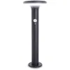 Image de Xanlite   Borne Led Solaire Avec Détecteur De Mouvement Et Crépusculaire   3 Modes D'Éclairage   400 Lumens   Ip44 Pour Extérieur   Autonomie 8h