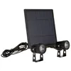 Image de Spot Led Extérieur Solaire, Piquet, Double Tête, 450 Lumens, Ip44 - Pack2pso350 - Xanlite