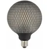Image de Xanlite - Ampoule Déco Led Filament, Aspect Filet Noir, G125, Culot E27, 6w Cons. 1800k Blanc Chaud - Rfdeb125graphlo