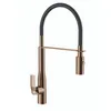 Image de Paini France - Paini Mitigeur Cuisine Addict Bec Haut Gold Rose Douchette Extractible