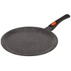 Image de KAMBERG 0008051 Poêle à omelette, diamètre max. 28 cm, fonte/aluminium, compatible induction, revêtement anti-adhésif, poignée amovible