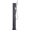 Image de Jolly Go Formidra 20L 24x26x120cm Douche solaire d'extérieur - Aluminium - Douchette amovible, mitigeur et rinçage au pied 24x26x120cm - Anthracite