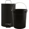 Image de Poubelle Noire 3l Pédale Et Seau Amovible - Msv